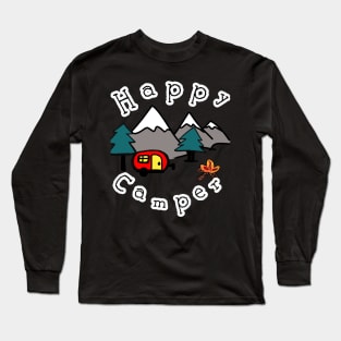 Happy Camper / cute draw Long Sleeve T-Shirt